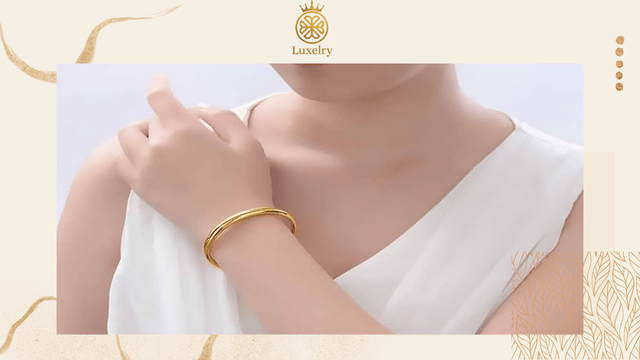 vòng tay vàng trơn 18k 1 chỉ